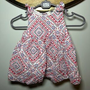 Baby B’gosh Pink and Blue Geometric Kids Dress